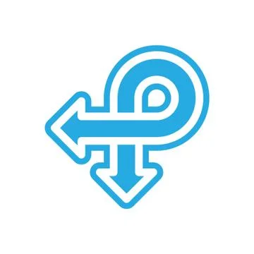 Flat color arrow icon Stock Illustration