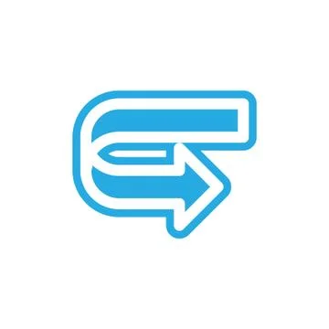 Flat color arrow icon Stock Illustration