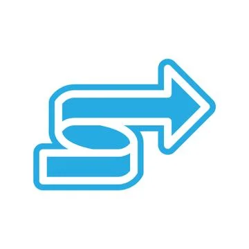 Flat color arrow icon Stock Illustration