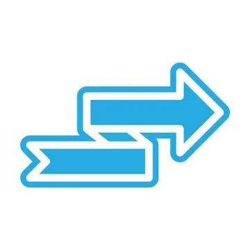 Flat color arrow icon Stock Illustration