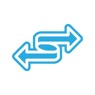 Flat color arrow icon Stock Illustration