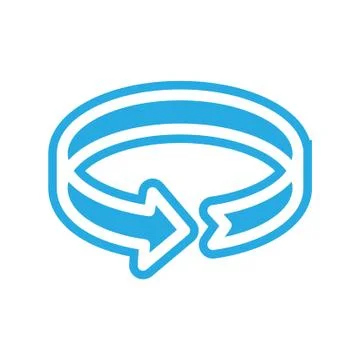 Flat color arrow icon Stock Illustration