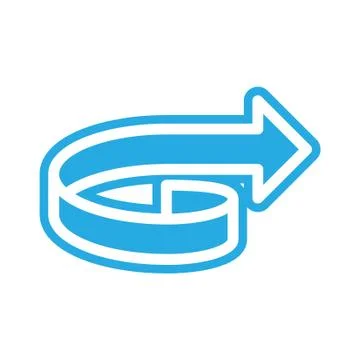 Flat color arrow icon Stock Illustration