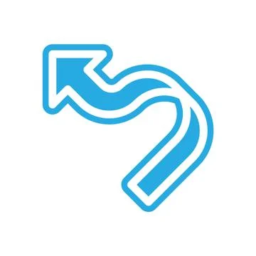 Flat color arrow icon Stock Illustration