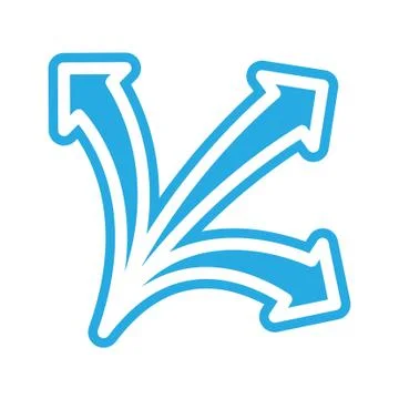 Flat color arrow icon Stock Illustration