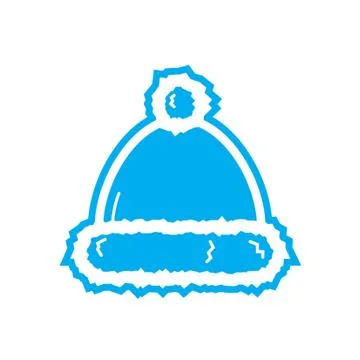 Flat color beanie icon Stock Illustration
