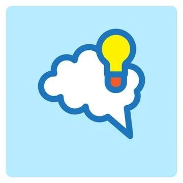 Flat color brain icon Stock-Illustration