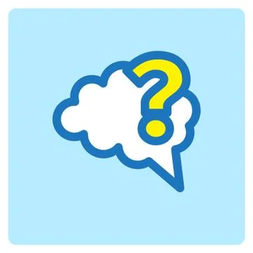 Flat color brain icon Illustrazione stock