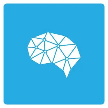Flat color brain icon 스톡 일러스트
