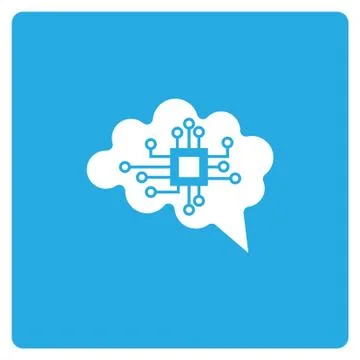 Flat color brain icon Stock-Illustration