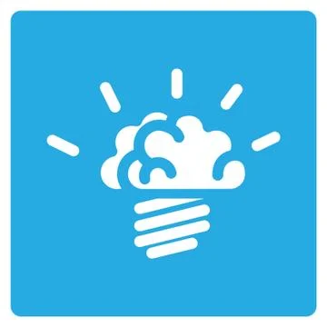 Flat color brain icon Stock Illustration