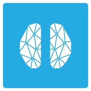 Flat color brain icon 스톡 일러스트