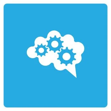 Flat color brain icon Stock Illustration