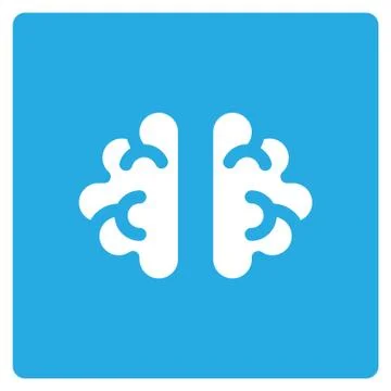 Flat color brain icon Stock Illustration