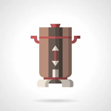 Flat color coffee mill vector icon Stock Illustration