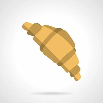 Flat color croissant design vector icon Stock Illustration