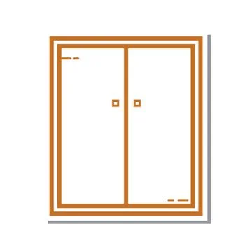 Flat color cupboard icon Stock-Illustration