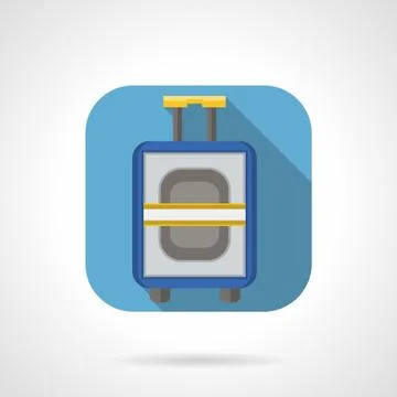 Flat color design luggage vector icon Stock Illustration