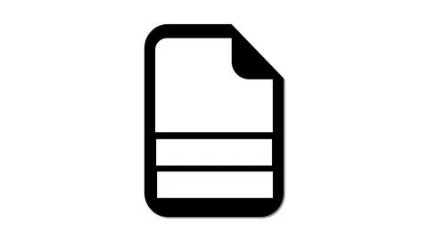 Flat color document icon isolate on white background. Stock Illustration