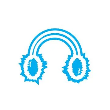 Flat color earmuff icon Stock-Illustration