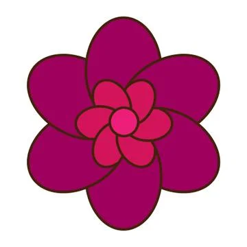 Flat color flower icon Stock-Illustration