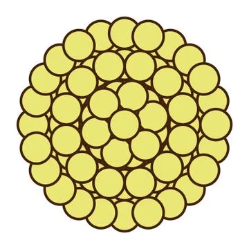 Flat color flower icon Stock Illustration