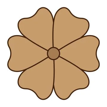Flat color flower icon Stock-Illustration