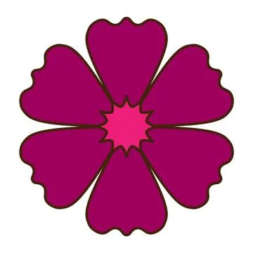 Flat color flower icon 스톡 일러스트