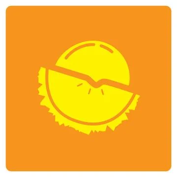 Flat color fruit icon Stock Illustration