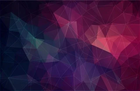 Flat color geometric triangle wallpaper Stock Illustration