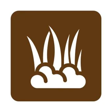 Flat color grass icon Stock Illustration