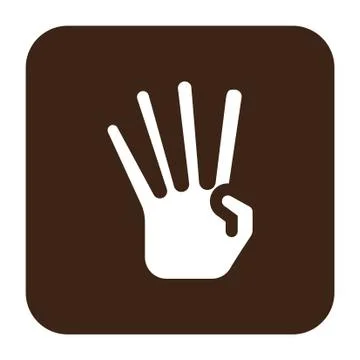 Flat color hand icon Stock-Illustration