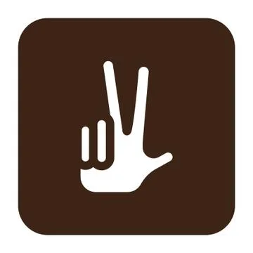 Flat color hand icon Stock-Illustration