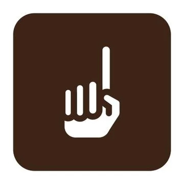 Flat color hand icon Stock Illustration