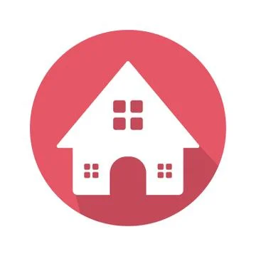 Flat color home icon vector illustration on white background Stock Illustration