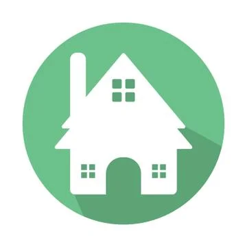 Flat color home icon vector illustration on white background Stock Illustration
