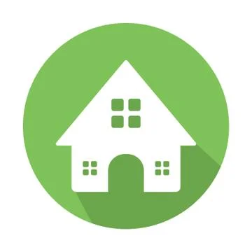 Flat color home icon vector illustration on white background Stock Illustration