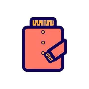 Flat color jacket icon 스톡 일러스트