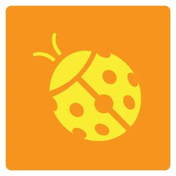 Flat color ladybug icon Stock Illustration