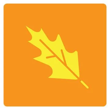 Flat color leaf icon 스톡 일러스트