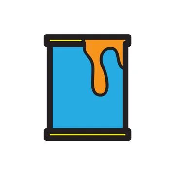 Flat color paint icon Stock Illustration
