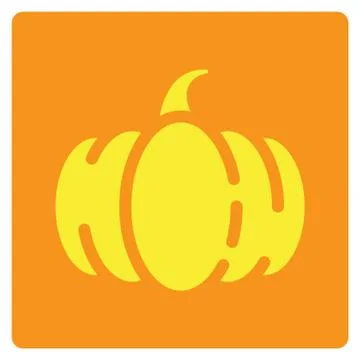 Flat color pumpkin icon Stock Illustration