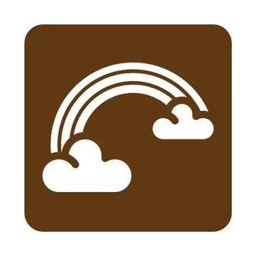 Flat color rainbow icon Stock Illustration