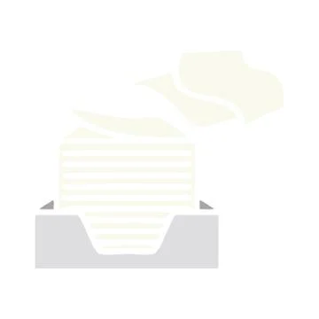 Flat color retro cartoon stack of office papers Stock Illustration