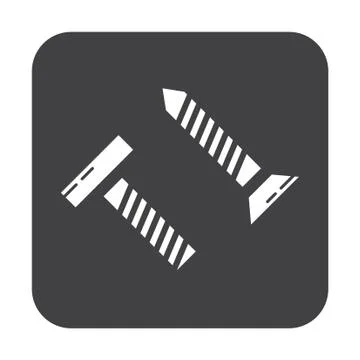 Flat color screw icon 스톡 일러스트