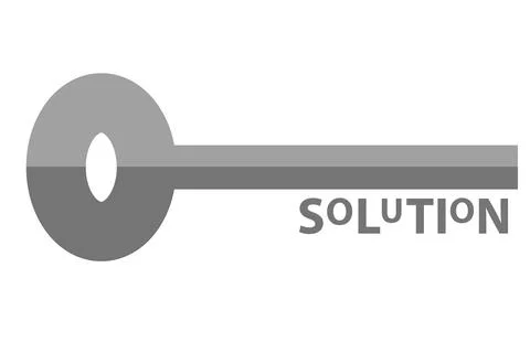 Flat color, simple illustation, key for solution Stock Illustration