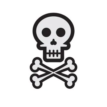 Flat color skull icon Stock-Illustration