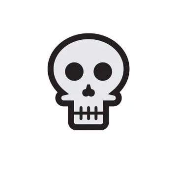 Flat color skull icon Stock-Illustration