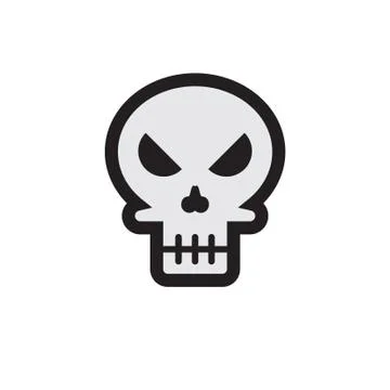 Flat color skull icon Stock-Illustration
