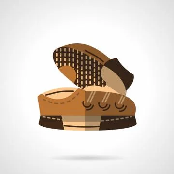 Flat color sneakers pair vector icon Stock Illustration